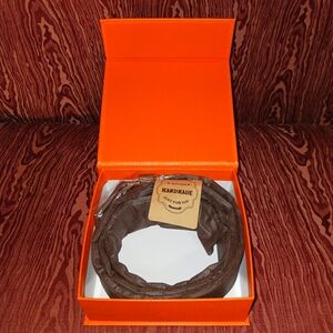 VATAN Genuine Leather Handmade Brown Jean Belt NWIB